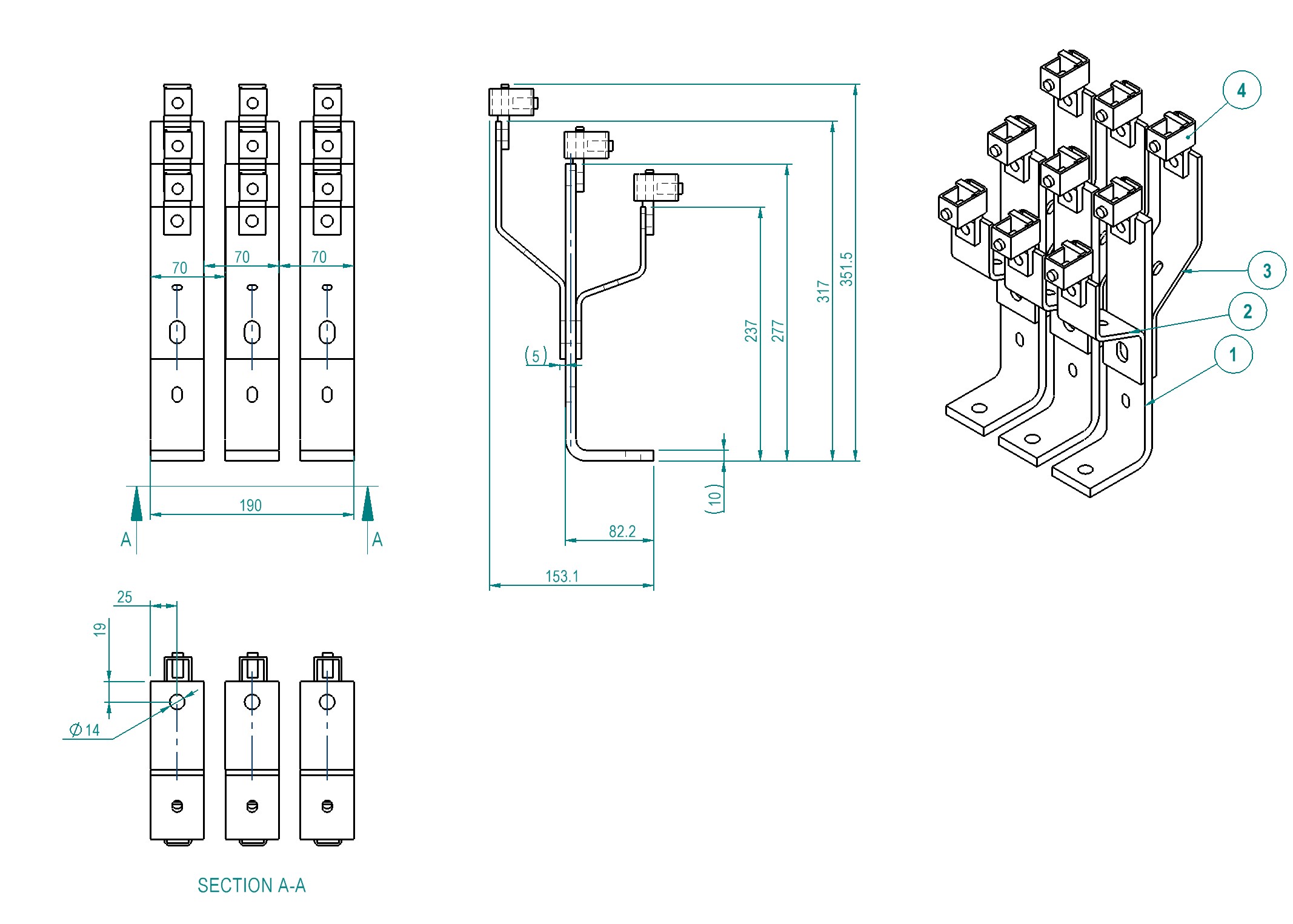 母线套件 XT-6 Pugin 高达 800A